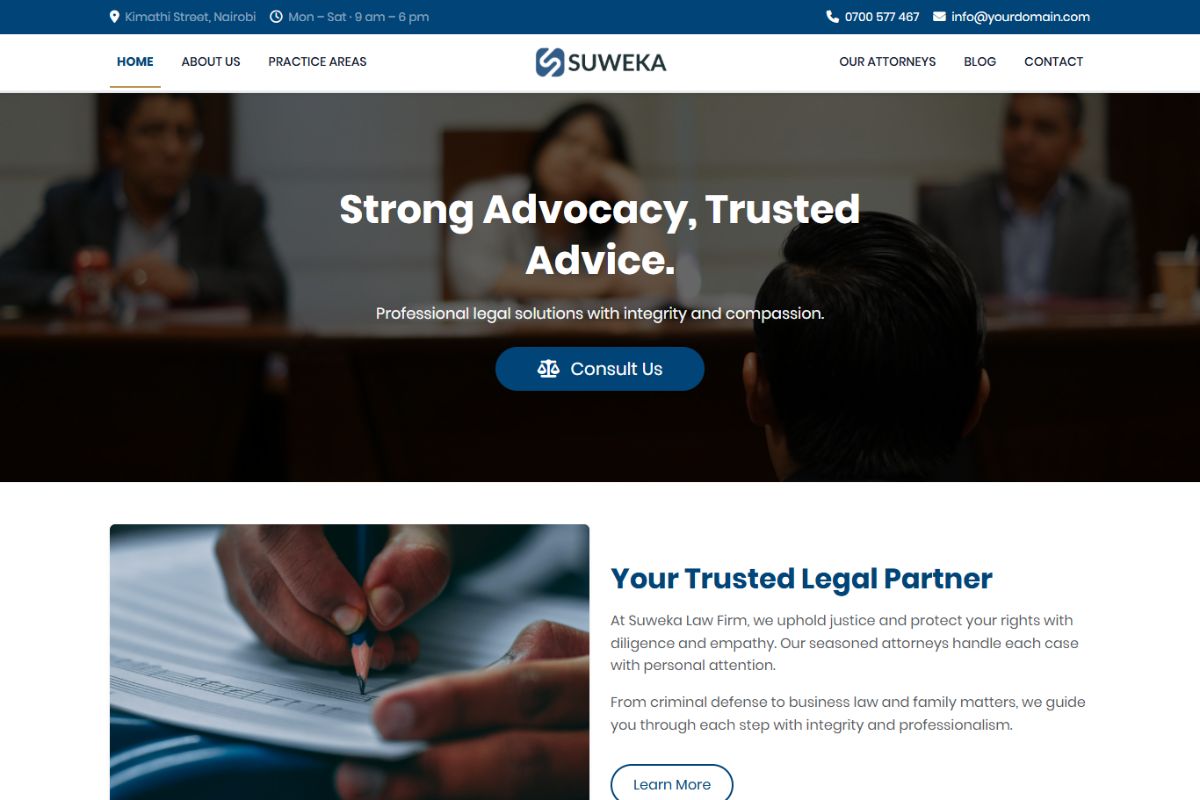 Advocate & Law Firm Website Website Template | Law Firm